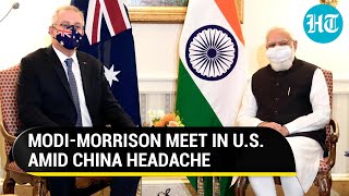 Modi in USA: With AUKUS cloud over Quad, PM meets Australia's Morrison to talk defence, trade