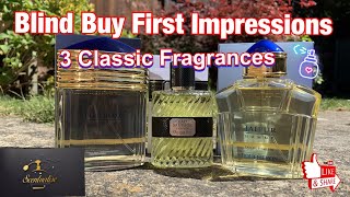 Blind Buys First Impressions of 3 Classic Fragrances. Boucheron, Jaipur and Eau Sauvage Parfum.