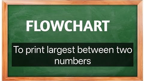 Draw flowchart to print largest between two numbers.