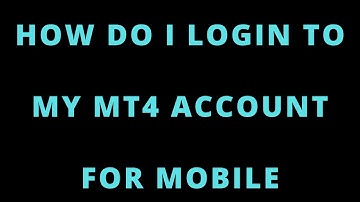 How do I login to my MT4 Account on mobile (Android/iPhone)