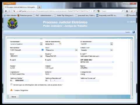 Cadastro de advogado no Pje-JT - tutorial