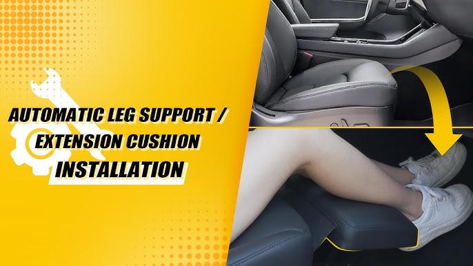 Model 3 & Y Front Seat Covers with Padded Leg Support (1 Piece) - Blac