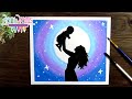 Cómo dibujar PAISAJE para MAMÁ con ÓLEO PASTEL