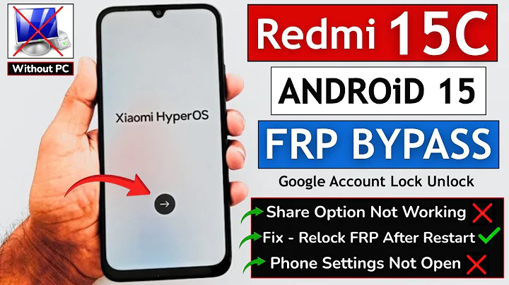 Redmi 15c Android 15 Frp Bypass (HyperOs 2.0) Without PC - Share Not Working | Redmi 15c FRP Unlock