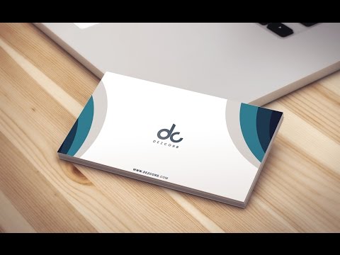 Business card design in photoshop cs | Front | Blue