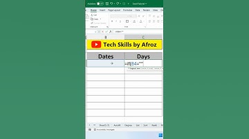 Extract day name from given date #date #shortsvideo #excel #viral