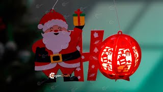 Assembly instructions Santa Ho Ho Lantern - Svg for Cricut, ScanNcut, Cameo