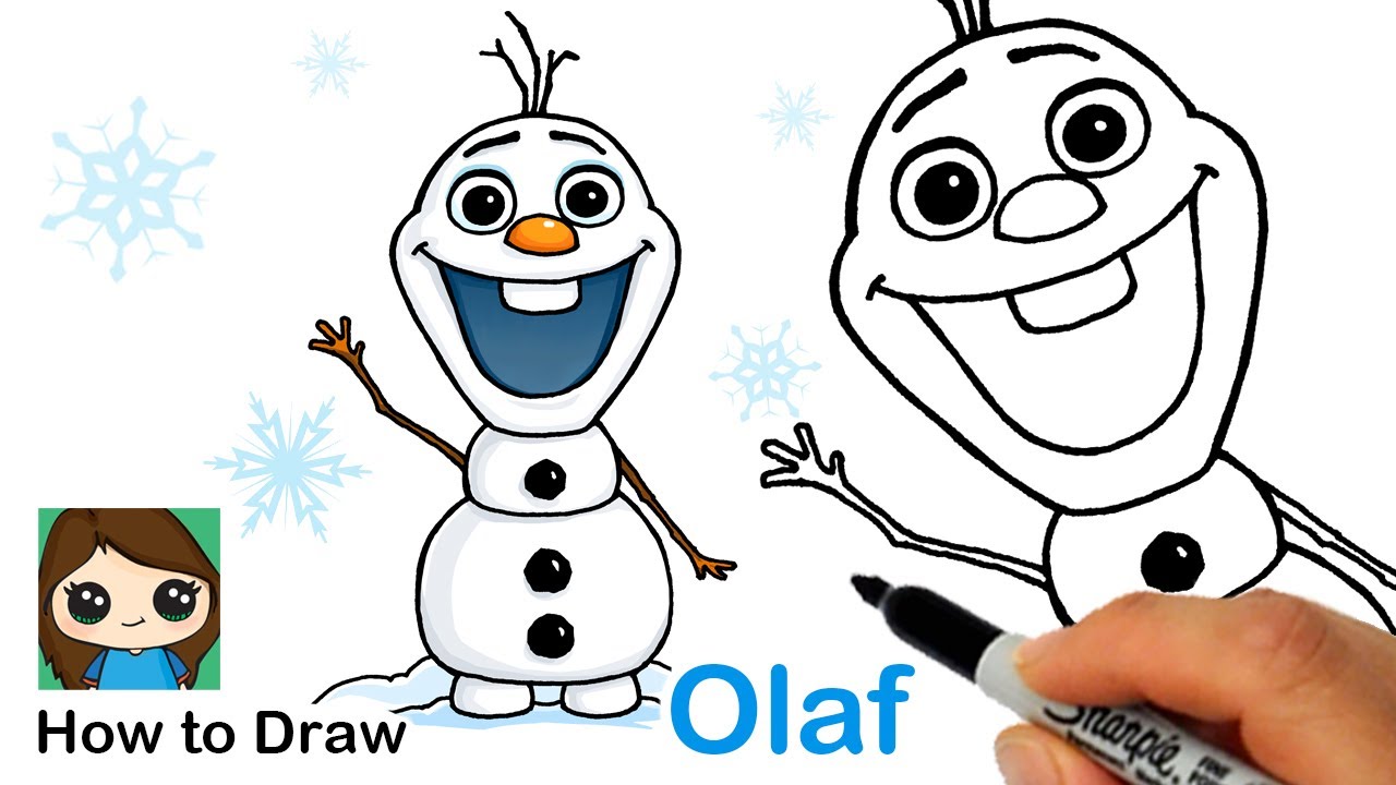 How To Draw Olaf Disney Frozen Youtube