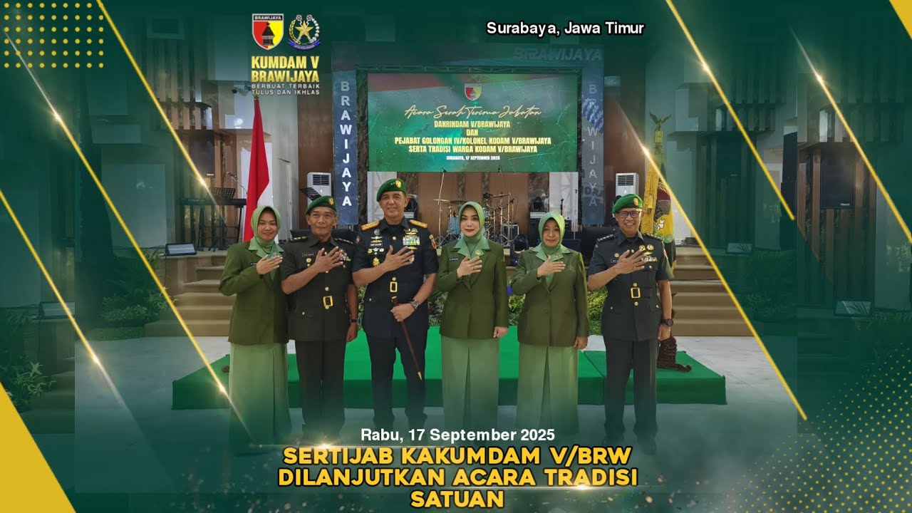 Acara Sertijab, Pengantar Tugas dan Penyambutan Kakumdam V/Brawijaya