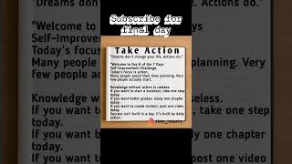 7 DAYS S self improvement challenge, Day-6. #discipline #selfimprove