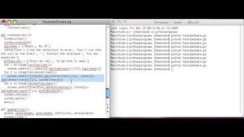 Python Curses Snake Tutorial 8: Adjusting Game Options