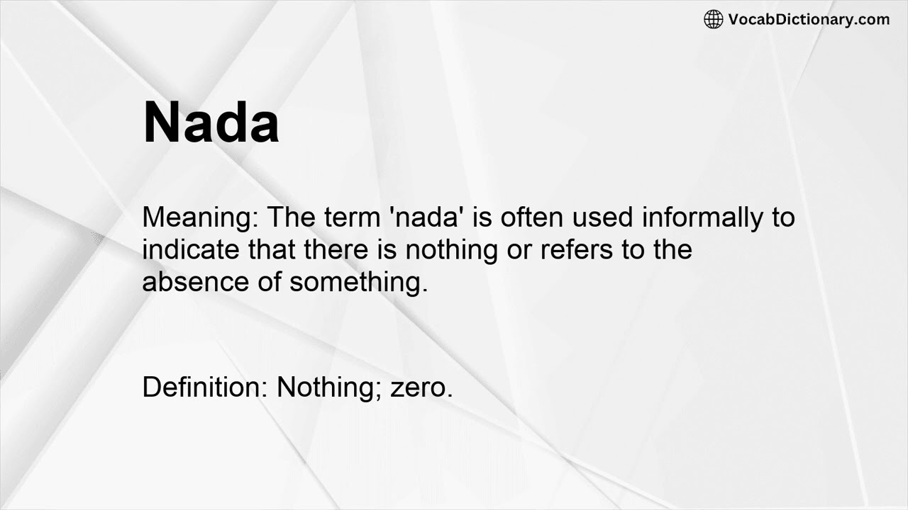 Nada Meaning
