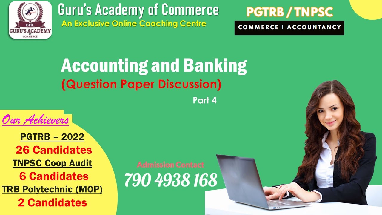 Accounting and Banking Revision Part 4 | PGTRB Commerce