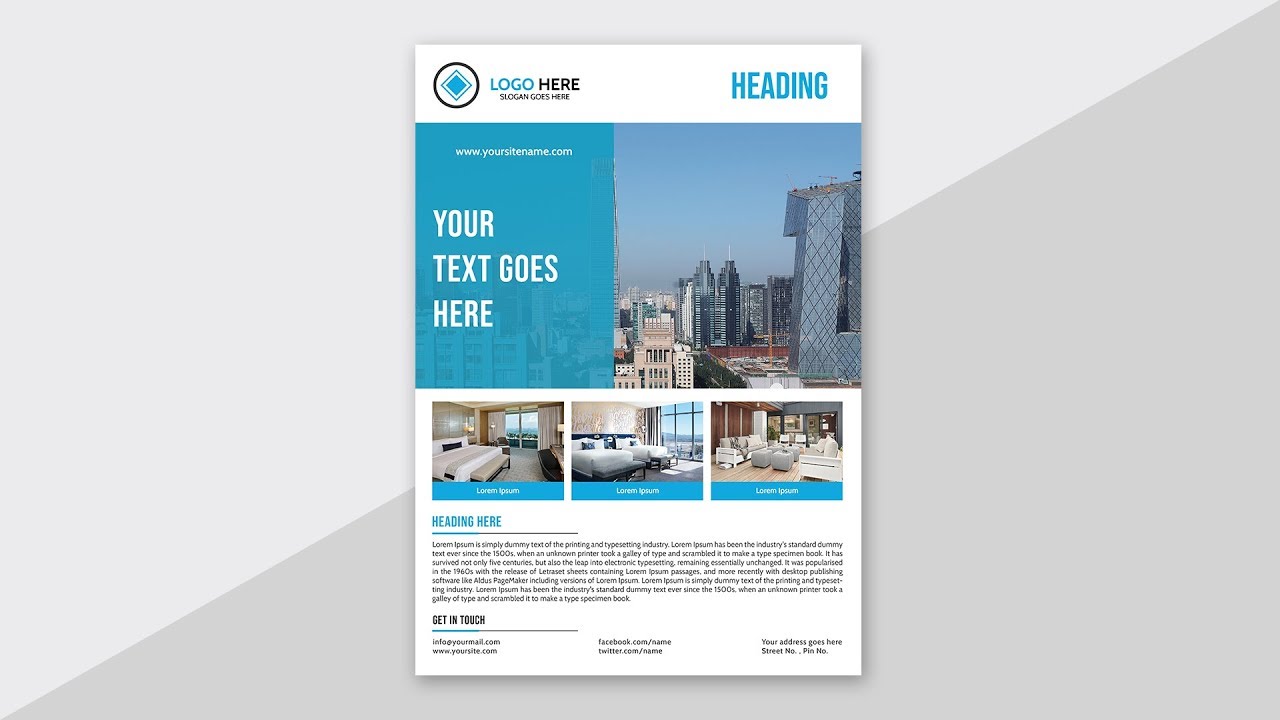 How to Design Business Flyer or Pamphlet in Adobe Illustrator | Graphic Design Tutorial 2019