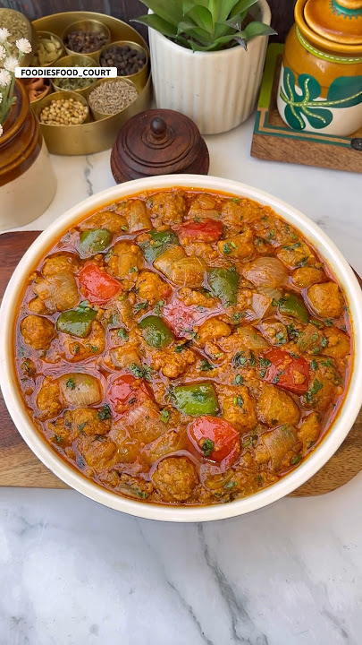 Soya Tikka Masala Recipe😍 #shorts #viral #soyabean