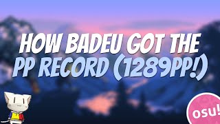osu! | The strange history of badeu's PP record | 1289pp