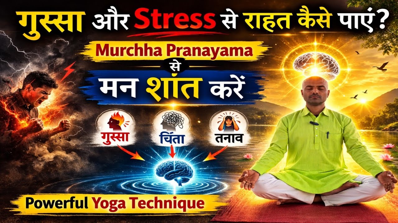 गुस्सा और Stress से राहत कैसे पाएं? Murchha Pranayama से मन शांत करें 🔥