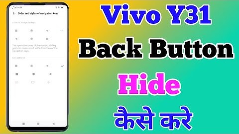 Vivo Y31 Navigation Keys Setting || How To Hide Back Button On Vivo Y31 || Technical Akhilesh