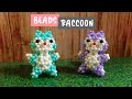 Beaded Keychain Raccoon Cute//Tutotorial Beads// Gantungan Kunci Boneka Rakun Dari Manik Manik Mudah