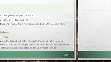 How to Fix the missing destination name Error When Mapping SQLX to Struct in Go