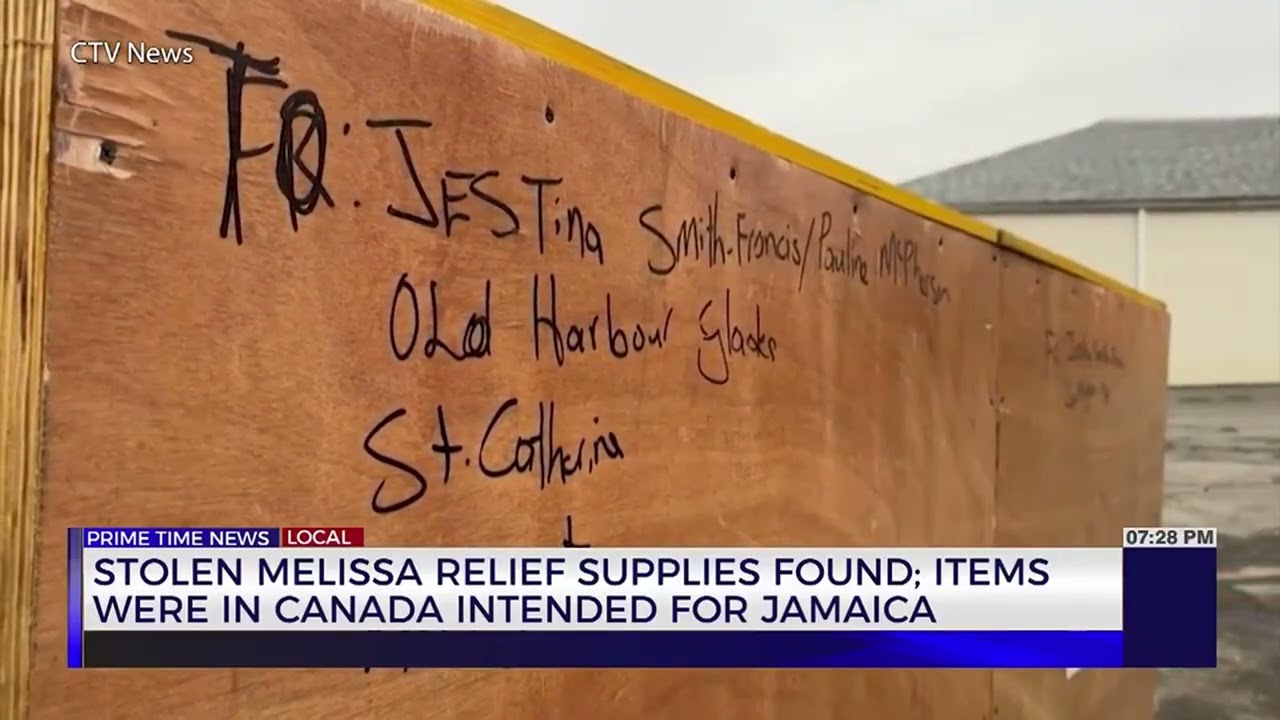 Stolen Melissa Relief Supplies Found; Items were in Canada Intended for Jamaica | TVJ News