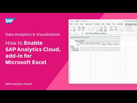 How to Enable SAP Analytics Cloud, add-in for Microsoft Excel: SAP Analytics Cloud