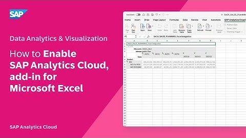 How to Enable SAP Analytics Cloud, add-in for Microsoft Excel: SAP Analytics Cloud