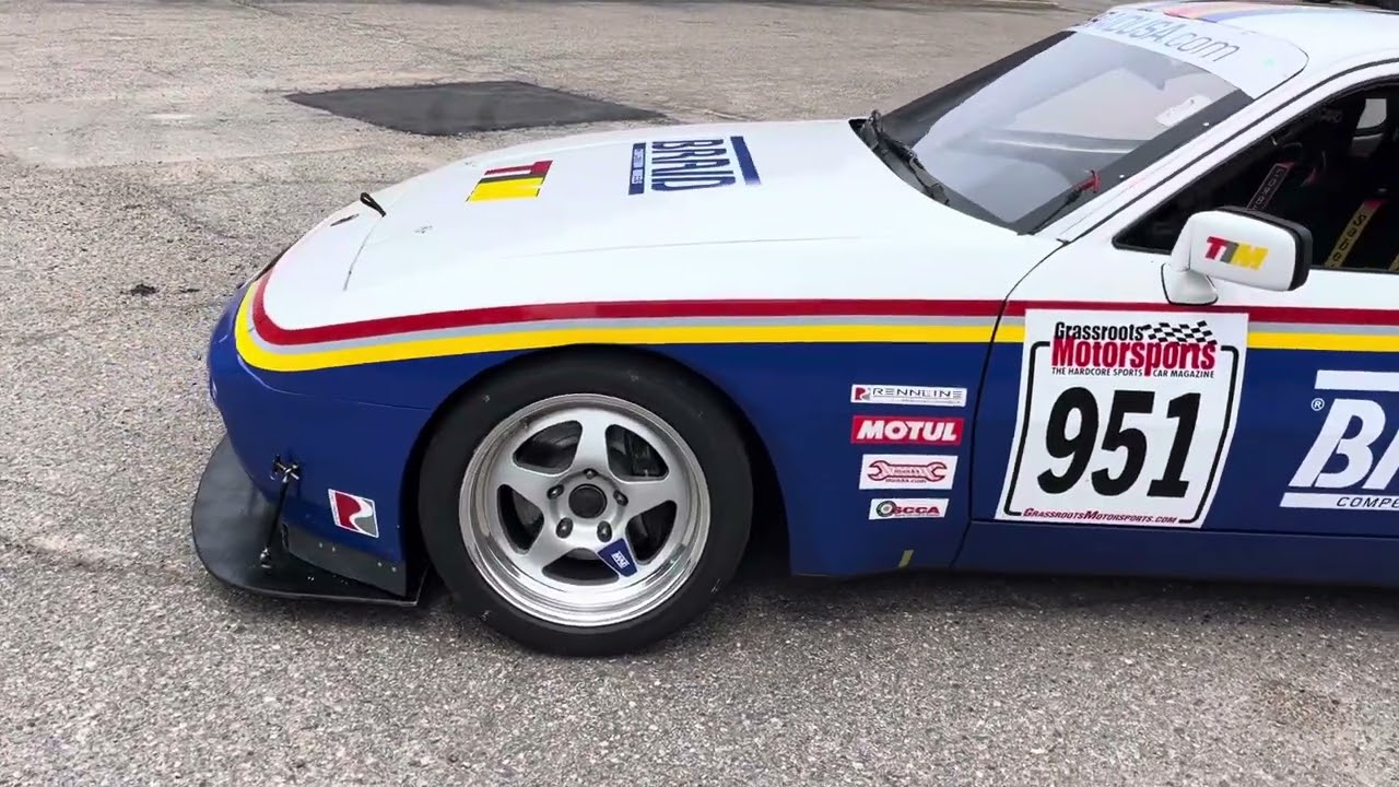 944 Turbo race car closeup walk around.