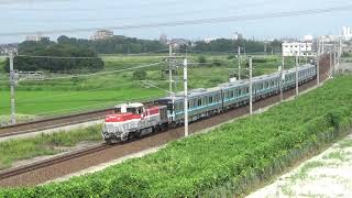 【東海道本線】名古屋市交通局N3000系N3109編成甲種輸送！　DE10-1726牽引　貨物　@逢妻‐大府間