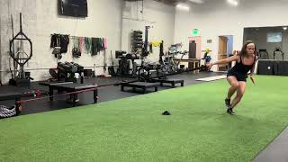 Band Resisted 1 Leg Lateral Triple Hop with Over Speed Deceleration