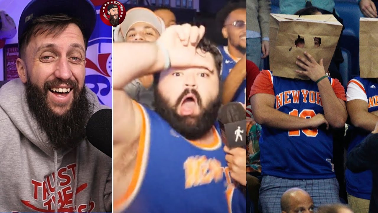 Knicks fans throw a PARADE after beating the Sixers LOL - YouTube