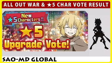 All Out War & 5stars Enhancement Vote Result (SAO Memory Defrag)