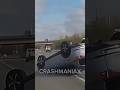 Crash makes Car Flip #carfails #carcrash #cars #dashcam