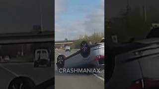 Crash makes Car Flip #carfails #carcrash #cars #dashcam