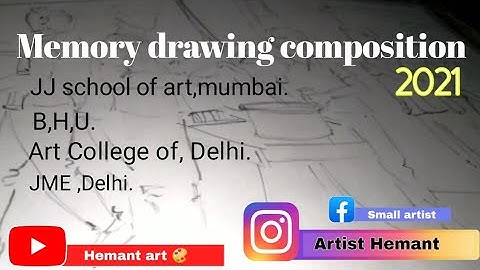 BFA Entrance exam 2021 memory drawing in water color