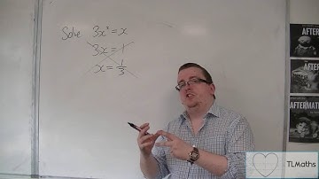 OCR MEI Core 2 7.08a Solve the Equation 3x^2 = x