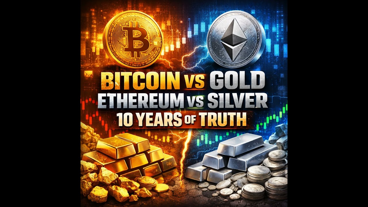Bitcoin vs Gold, Ethereum vs Silver: 10 Years of Truth in One Deep Dive