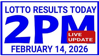 2PM DRAW Lotto Results Today February 14, 2026 swertres results 2d 3d Ez2 pcso olrt3d