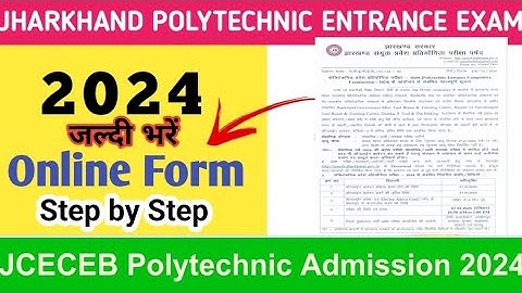 Jharkhand Polytechnic Apply 2024 #punitcscvle
