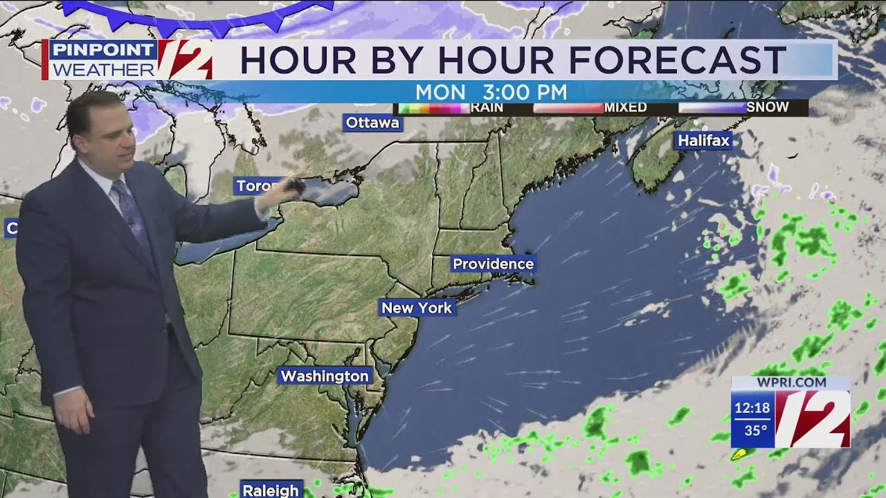 WPRI 12 Weather Forecast for 1/27/25: Windy and dry today; snow shower ...