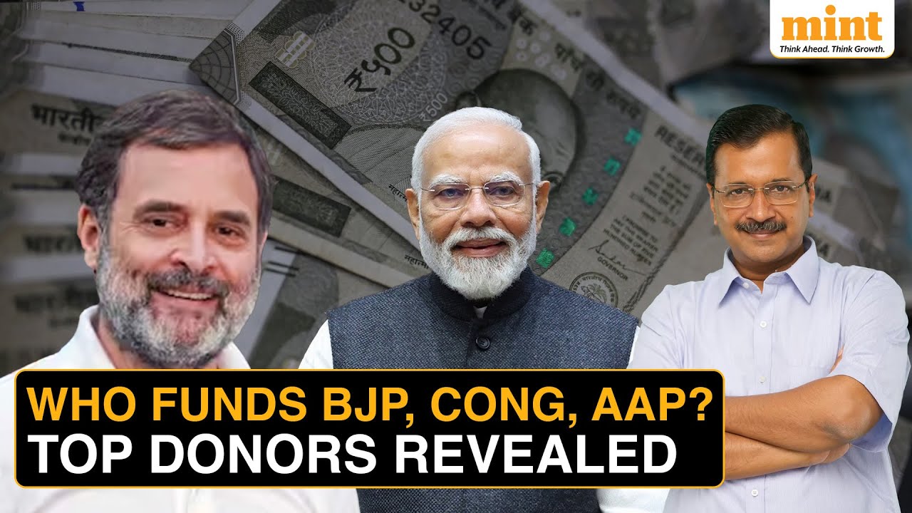 BJP Received ₹2,243 Crore, Congress Got ₹281 Crore In FY24 Donations ...