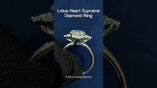 Lotus Heart Supreme 3.235ct Round Diamond Ring #Shorts