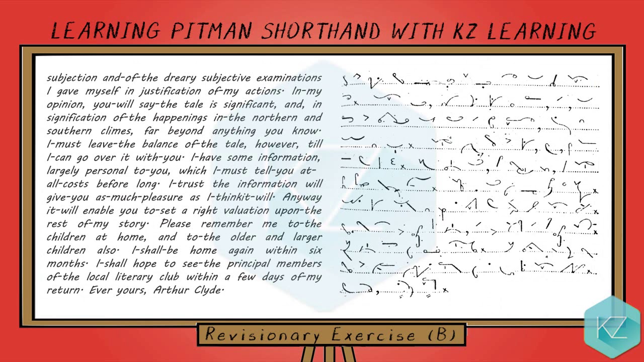 Pitman Shorthand - Revisionary Exercise (B) Dictation (100 WPM) - KZ ...