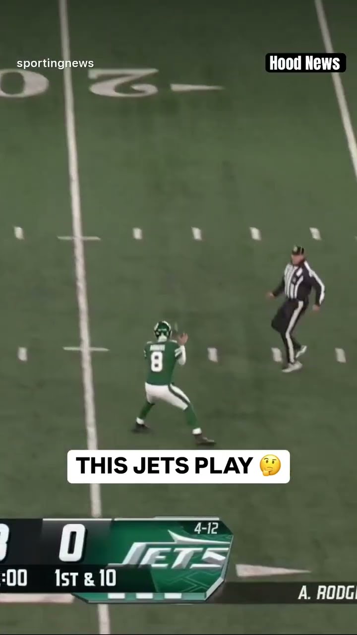 THIS JETS PLAY #hoodnews #jets #nfl #shortvideo #aaronrodgers #davanteadams #omg #how #wow #sports