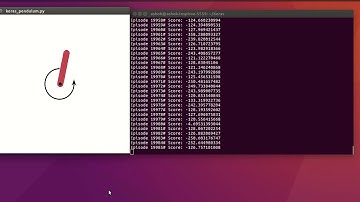 Inverted pendulum using Deep Q Network