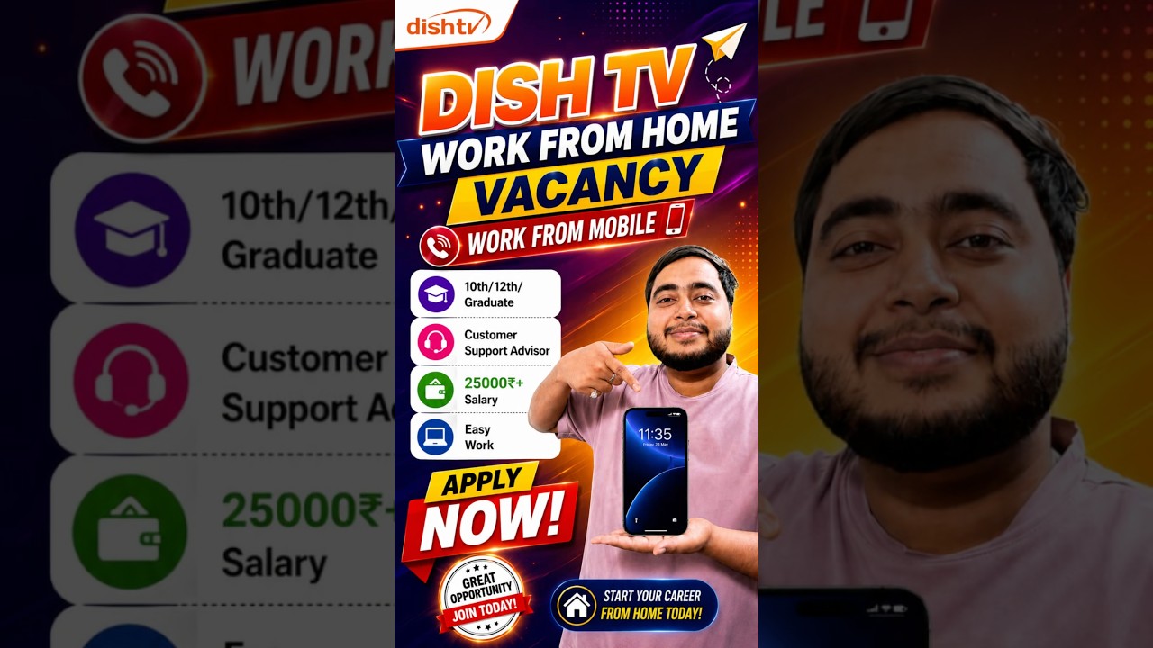 rewrite this title Dish TV Work from home Vacancy 🔥| Online Work 2026 rewrite this title Dish TV Work from home Vacancy 🔥| Online Work 2026