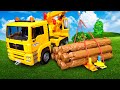 Детское видео про игрушечные машинки для детей. Порвался трос у Большой строительной машины!