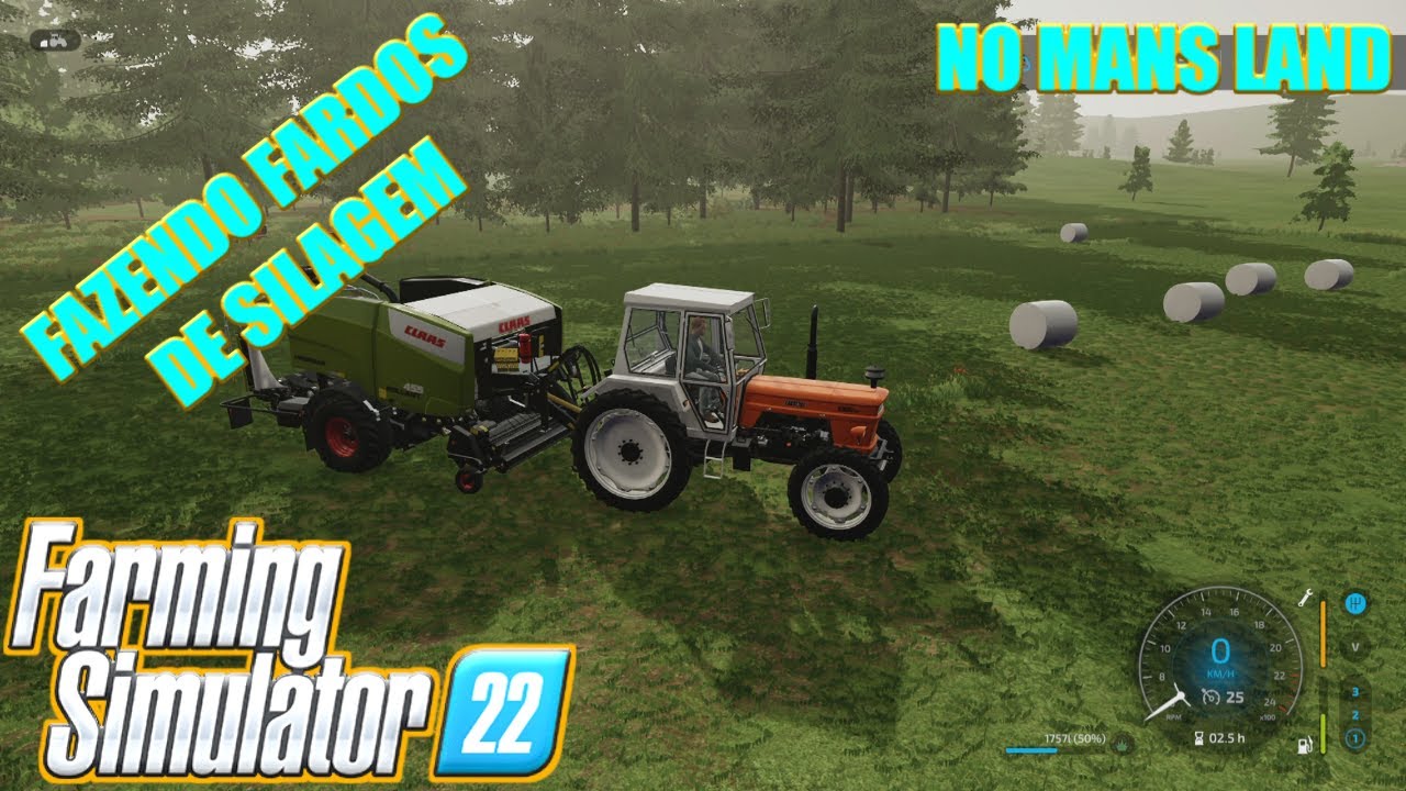 Farming Simulator 22 Xbox Mapa No Mans Land modo difícil, fiz os primeiros fardos de silagem #05