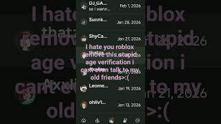 roblox seriously dosent know how to make good updates #roblox #age verification #shorts #7x7
