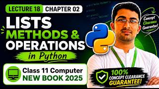List Methods and Operations in Python | Class 11 Computer Science Chapter 02 New Book 2025